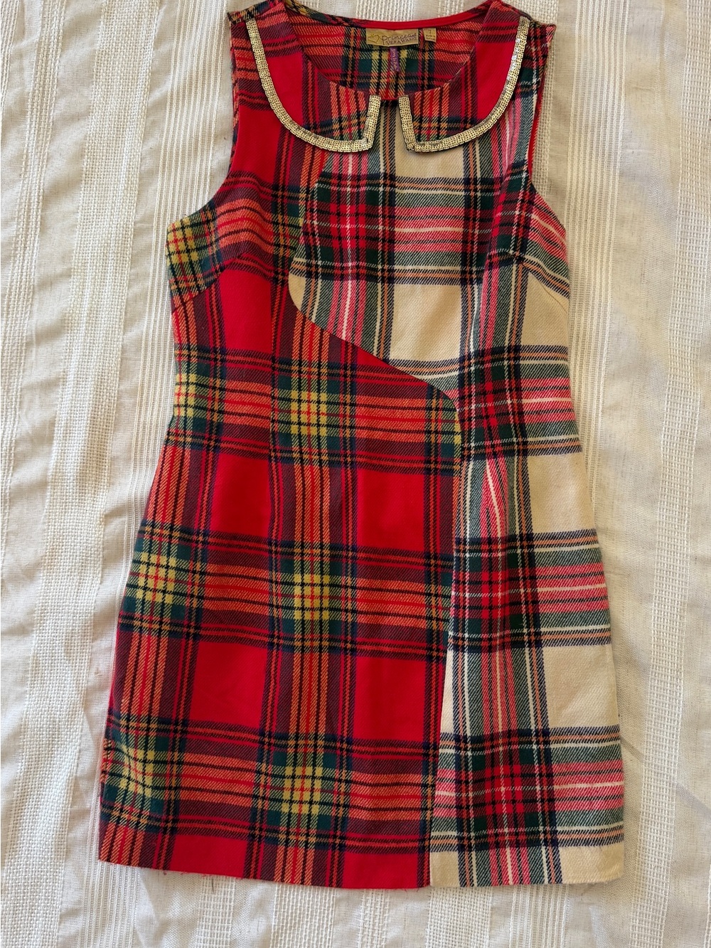 vintage Princess Vera Wang Tartan Plaid Mini Dress
